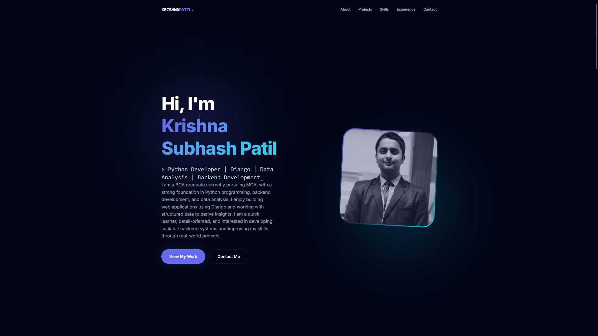 Krishna Patil - Portfolio